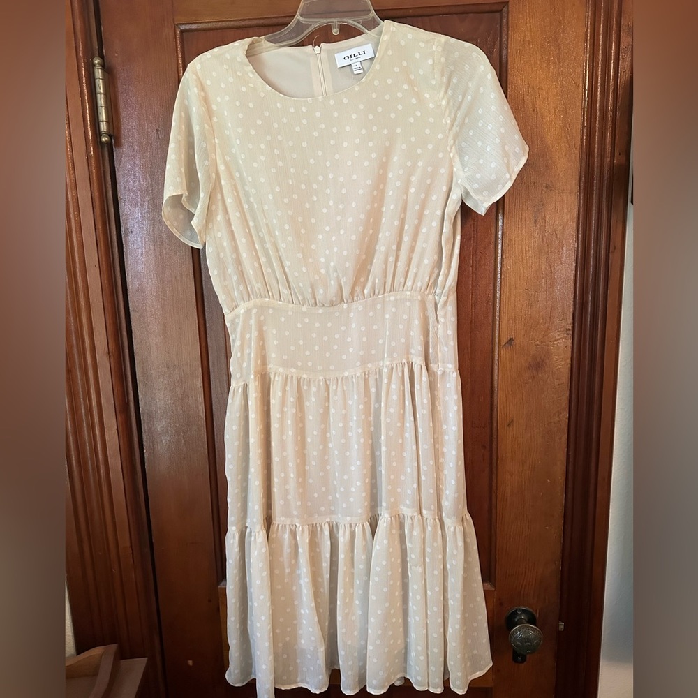 Gilli cream tiered dress Bridal shower dress